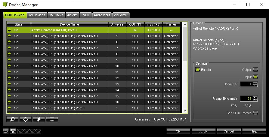 DMX Devices Manager