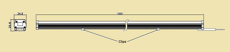 Led linear lights CS-L3530 Size