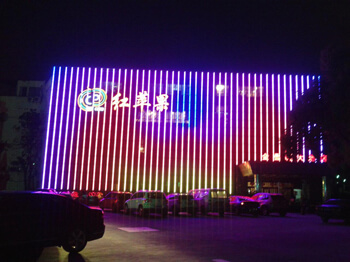 led linear light bar facade lighting project