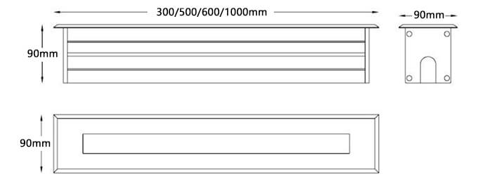 RX01 Fixture Size