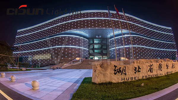 Library lighting with led lights