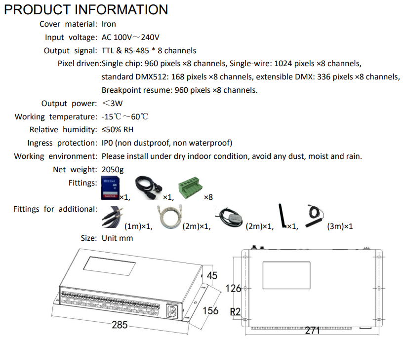 SY418X Controller Parameters