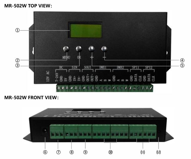 MR-502 LED Controller view